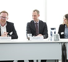 Lars Guldberg Bang, Vice President for Nordic Sales, Business Analytics at IBM Denmark, Adam Lebech from the Confederation of Danish Industry (DI ITEK) and Marianne Thellersen, DTU’s Senior Vice President for Innovation and Entrepreneurship launching the new Big Data programme